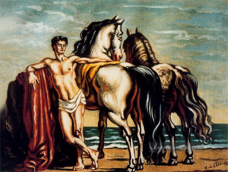 Bräutigam mit zwei Pferden Giorgio de Chirico Metaphysischer Surrealismus Ölgemälde